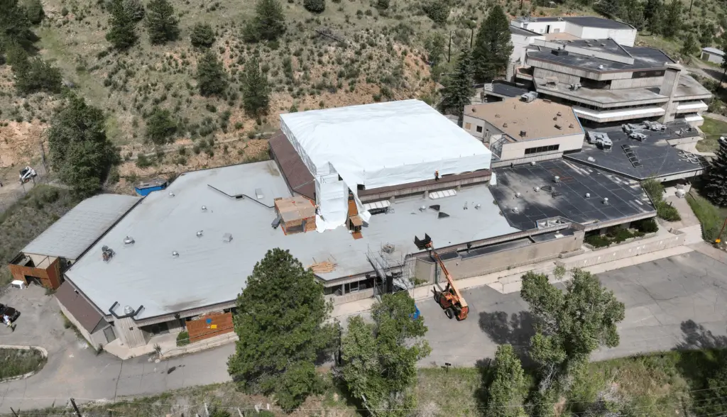 Drone Photo of Clear Creek School in Colorado
