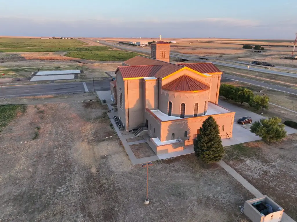 Construction drone services aerial view of construction site by Wet Dog Drones