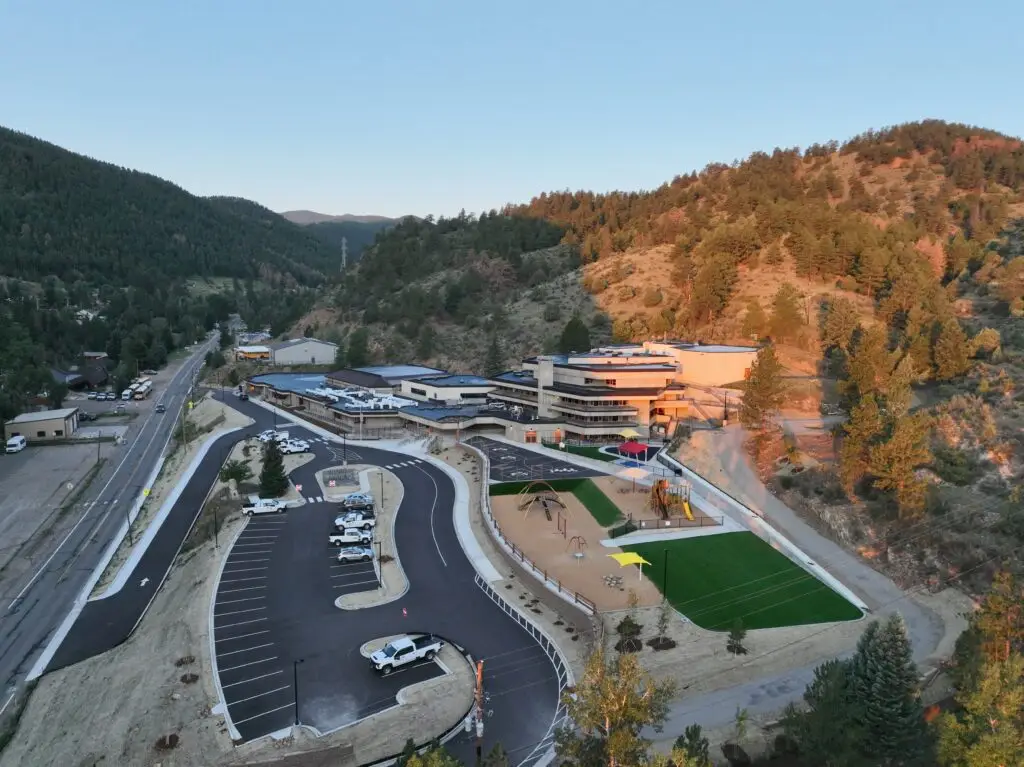 Construction drone services aerial view of construction site by Wet Dog Drones